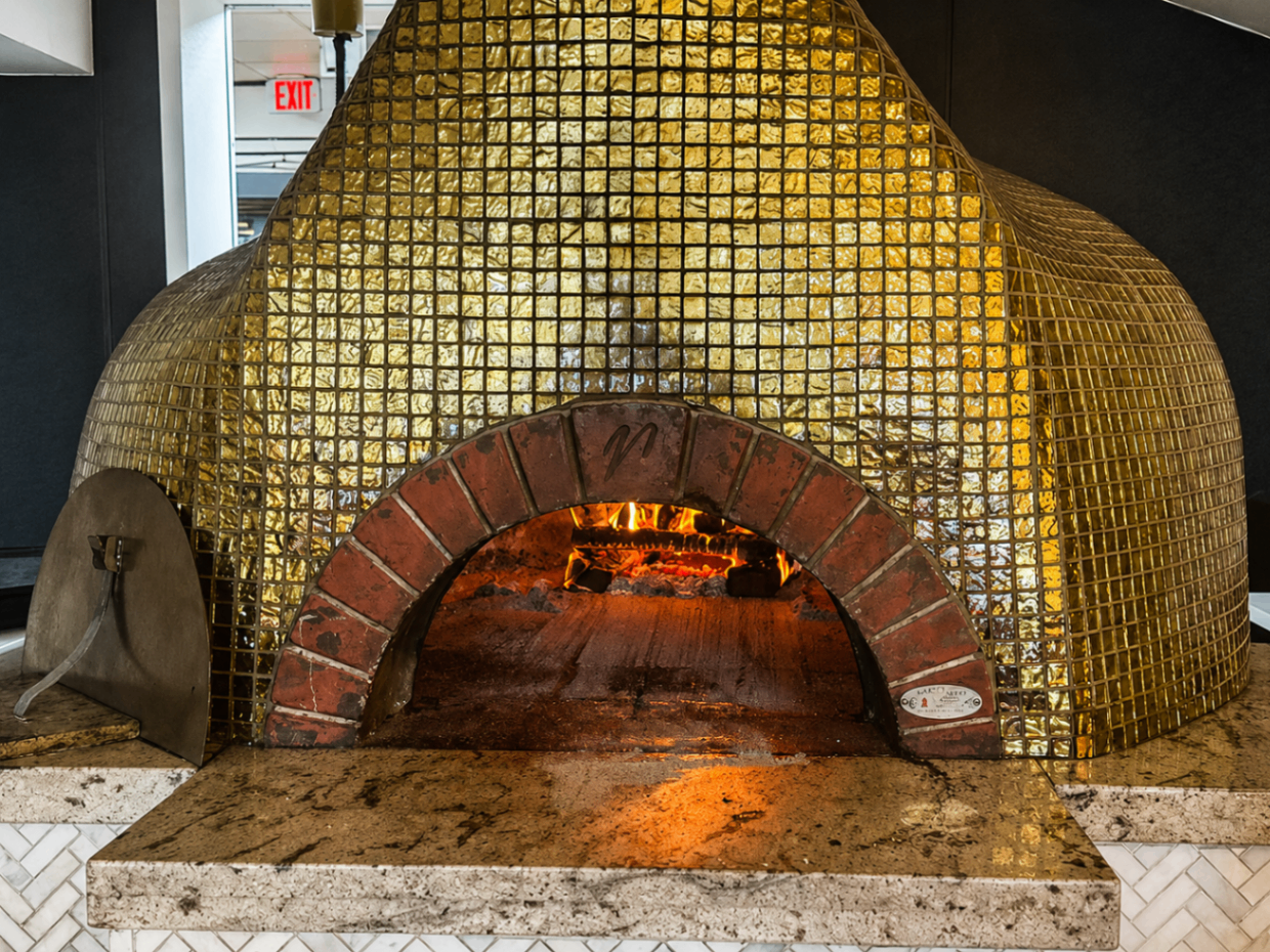 Wood-fired oven at Romacelli