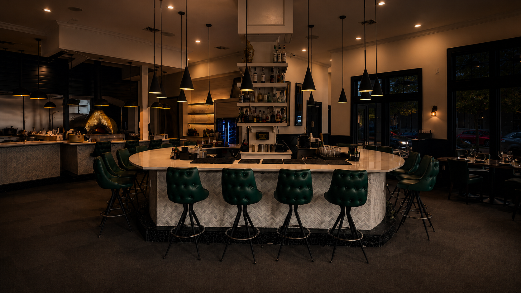 Romacelli bar and dining room in Lafayette, Louisiana